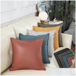 Kudde/dekorativ kudde vardagsrum soffa amerikansk tra äkta läder fast färg ryggstöd ljus lyxiga sängen släpp leverans hem g ot2yv