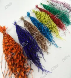Наращивание волос с настоящими перьями королевы гризли, как наращивание петуха, 100 перьев и 100 бусин 5375604