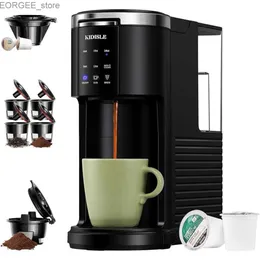 Caffetterie per caffè Kidisle 3 in 1 Caffettiera a singolo servizio per k tazze di tazze tè al caffè macinato da 6 a 14 once di birra Brana Y240403