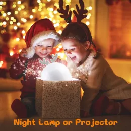 Lampada del proiettore di musica di musica cervo Light con altoparlanti BT Sky Star Star Ruota la lampada da comodino decorazione per bambini Baby regalo per bambini