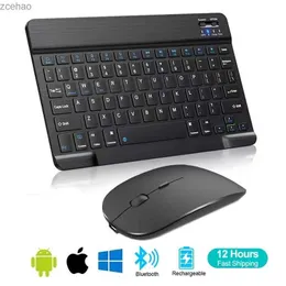 Klawiatury hiszpańskie francuskie klawiaturę Bluetooth Bezprzewodowa Azerty Rosjan jest odpowiedni do iPad Mac PC Tablet Laptopa i myszy mini komputersl2404