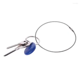 Keychains Wire Keychain Cable For Key Ring Lightweight Stainless Steel Hanging Buckle Holder Creative