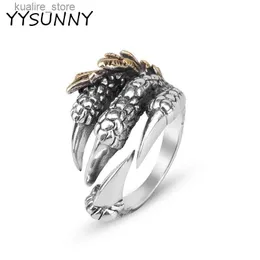 Cluster Rings Yysunny Vantage Ring Ring Claw Man Woman Punk Hip Hop Открытие регулируемых модных личностных колец L240402