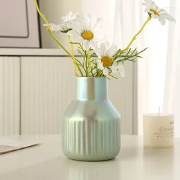 Vasi Vasi di fiori creativi colorati pentole per piante in ceramica opaca colorato disposizione conica elettroplata solida
