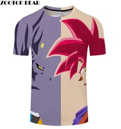 Watching Cartoon Goku 3D Print Men tshirt Casual Summer 2019 New tshirt Short Sleeve Male Drop Ship5480646