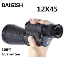 Optics Metal 12x45 Russian Military Monocular HD Högkvalitativ bärbar Mini Telescope Captain Caribbean Pirates Spyglass Binoculars