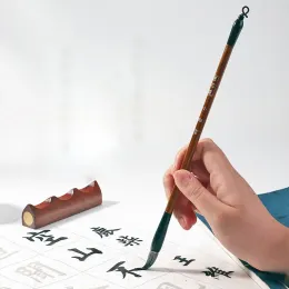 Träskrivning borstar penna får hår traditionell bläck kinesisk kalligrafi uppsättning för målning ritning festival kopplingar skriv