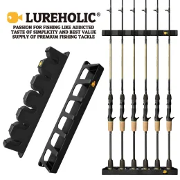 Tools Lureholic Fishing Vertical 6rod Rack Fishing Pole Holder Rod Holders Wall Mount Modular for Garage