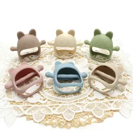 قفازات سيليكون من الدرجة الغذائية الصغيرة ، قفازات Teether Soys Pacifiers الأطفال ، ألعاب الأطفال حديثي الولادة ، اللثة