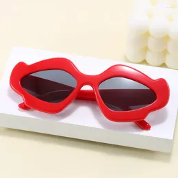 Sunglasses 2024 Women's Premium Heart Windproof Large Frame Y2K Driving Sunscreen Fashion Party Glasses Beach Outing