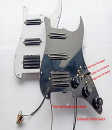 Rare Multifunction Guitar Pickups Pickguard Black And White Tortoise Shell SSH Dual Pickup 20 tone switches Super Wiring Harness7814387