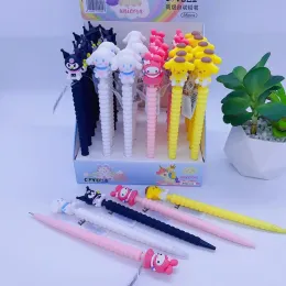Ołówki 36PCS Kreatywna kreskówka Kuromi Cinnamoroll My Melody Silikon mechaniczny ołówek słodka dziewczyna studenci pisze ołówki dzieci