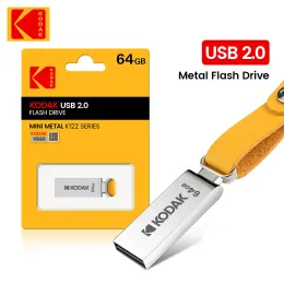 Drives Kodak USB 2.0 Pen Drive 16 ГБ 32 ГБ 64 ГБ K122 Металлический USB -флеш