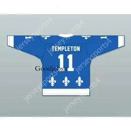 GDSIR Custom Blue Templeton 11 Le National de Quebec Hockey Jersey New Top Ed S-L-XL-XXL-3XL-4XL-5XL-6XL