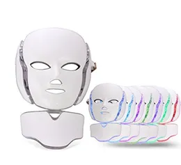 PDT 7 Color LED Light Terapy Máquina de beleza Facial LED Máscara facial com microcorrente para o dispositivo de clareamento da pele5540410