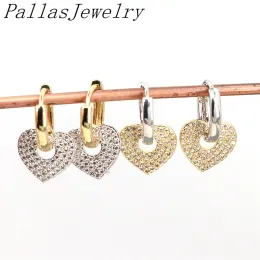 Orecchini 10PAIRS 2022 Nuovo stile Orecchini a cuore Mescola argento e oro gioielli Cancini Cancini per le donne