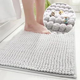 Tapetes de banho 50x80cm grosso chenille el banheiro piso casa quarto entrada antiderrapante tapete absorvente