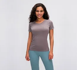 55 novos topos de yoga camiseta moda ao ar livre roupas ftness feminino manga curta esportes yoga tanques correndo camisa 6405176