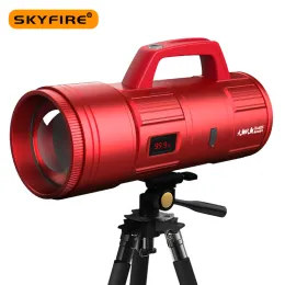 Narzędzia Skyfire Night Fishing Light Super jasny laser Wysoka moc Strona światła dzika lampa rybacka ładowna trwałe latarkę SF608S