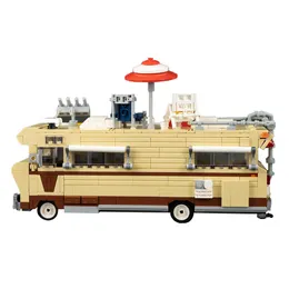 MOC high-tech brick horror Walking Dead bus building block set creative Dale's RV educational bricks children's gift toys