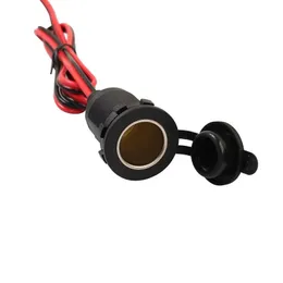 Adaptador de tomada de plugue à prova d'água do isqueiro de cigarro para cigarro para carro para barcos marítimos RV de caminhão de motocicleta com arame D5