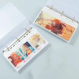 10 Pieces A6 1 3 Pockets 13 Hole Clear Ring Binder Refill Sleeve Photocards Notebook Photo Album Card Page Transparent Protector
