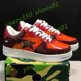 Herrkvinnor hajimes sorayamas x bapestar sk8s sko camo -koncept levererar exklusiv badning aped lila gröna tränare sportskor trippelvita sneakers y43