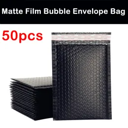 Mailers 15x20cm 23x28cm 50pcs Black Bubble Mailers Poly envelopes Poly Packaging for Business Bubble Mailers Shipping Ziplock Bag