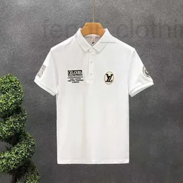 Herrpolos designer modedesigner kortärmad polo högkvalitativ broderad bomullsskjorta herr t-shirt koreanska modekläder sommar lyxig topp be1w