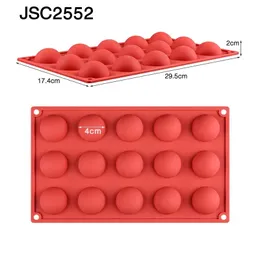 2024 SJ 9 Typen Halbkugel/flach runde Silikonform Kuchen Dekoration Werkzeuge