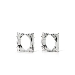 Earrings Timeless Wonder Fancy Zirconia Geo Square Hoop Earrings for Women Designer Jewelry Goth Aretes De Mujer Luxury Brand Gift 1183