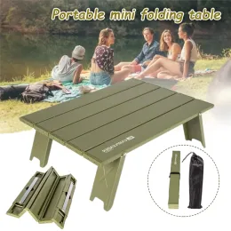 Möbler utomhus mini bärbara vikbordsbord aluminium legering bord armé grönt hopfällbart picknick campingbord