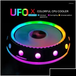 ファン冷却コンピューターCOOLMOON UFOX RADIATOR INTEL AMD CPU COOL COLOR LUMINOUS MUTE COOLE COOLER FAN DREVIRYコンピューターネットワーキングCOTQ8Q