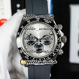 Designer Watches Cheap 116519 Quartz Chronogrpah Mens Watch Grey Dial Black Subdial Steel Case Gummi Rem Stopwatch PXHW Discoun2516
