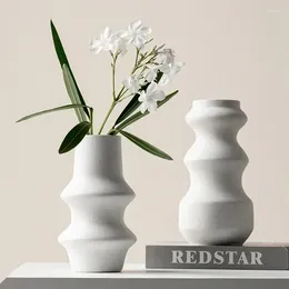 Vases BoyouThread Vase Ceramic Flower Pot Living Room Aesthetic Modern Desk Bedroom Home Decoration Accessories Scandinavian Table