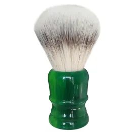 Pinsel DSCOSMETIC 24 mm 26 mm weiches synthetisches Haar Knoten grünes Harz Griff Herrenrasierbürste