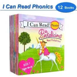 Ich kann Phonics 12 Bücher lesen/mein erstes Bilderbücher English Story Pocket Book für Kinder Kinder Baby Montessori lesen