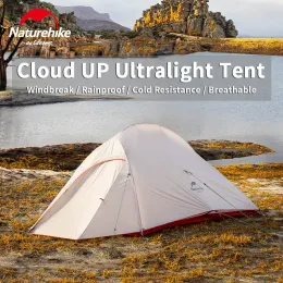 Barınaklar NatureHike Cloud Up 1 2 3 Kişiler Kamp Çadır Ultralight 20D Silika Jel Çift Katman Çadır Yürüyüşü Seyahat Pikniği Açık