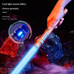 Световой металлический лазерный меч игрушки RGB Light Sabre 7 Изменение цвета дети Soundfonts Force FX FX Blaster Toys Jedi Laser Lid