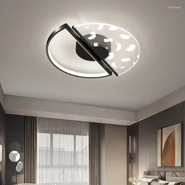 Deckenleuchten moderne Luxus -LED -Lampe für Schlafzimmer Wohnzimmer Innenbeleuchtung Dimmbare Drop Feder Acrylvorrichtung