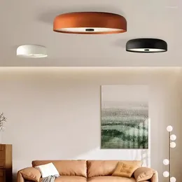 Deckenleuchten nordischer LED -Lichtstil Drop -Salon Schlafzimmer Esszimmer Lampe Weiß schwarz orange Metall rund veränderlich