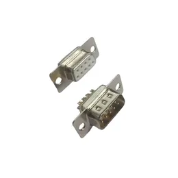 Factory spot DB9 bus pin D-SUB connector solid core gold plated wire welding plate type DB connector