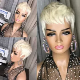 Wigs WIGERA Synthetic On Sales 613# Short Hair Styles Pixie Cut Straight Natural Bangs Wig Machine Made No Glue Suitable For Women.