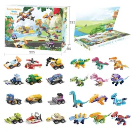 2024 Рождественские строительные блоки календарь приключения ящик для животных насекомых DIY Building Model Toy For Kids Gift Cangendar Calendar
