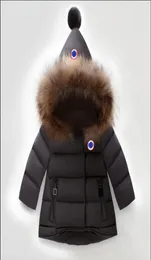 Bebek Erkek Kızlar Ceket Down Ceket Yürümeye Başlayan Kış Sıcak Puffer Down Pat Pamuklu Kapşonlu Kürk Snowsuit 80130CM6588087