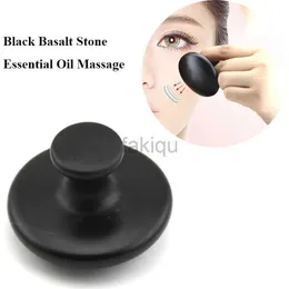 Massageboenar Rocks Black Basalt Stone Essential Oil Massage Svampform Spa Energisten för kropp Face Massage Stone Gua Sha Back Massager 240403