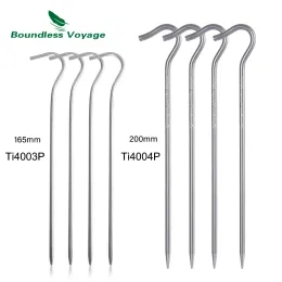 Schroniska bezgraniczne Voyage Titanium namiot Pegs namiot kemping paznokcie ultralight 20 cm/16,5 cm namiot stawki przenośne na zewnątrz baldachim trawiaste sprzęt do trawy