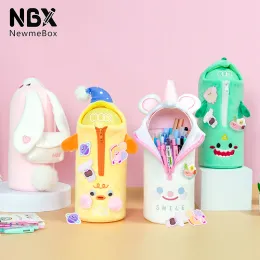 Fälle Kawaii Plüsch Kinderstifte Fall Student koreanische Großkapazität Schreibkapazität Kreative Dinosaurier Bleistift Cute Pen Pouch Box