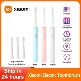 Контроль оригинальной Xiaomi Mijia T100 Sonic Electricebrush Smart зубная щетка USB Водопроницаемые водонепроницаемые зубные щетки IPX7 Ultrasonic