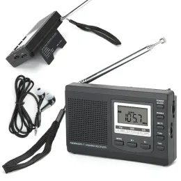 Radio Portable Mini Radio FM Digital Radio FM/MW/SW Alarm Clock Mini FM Radiomottagare Digital Portable FM -mottagare Clock Radio